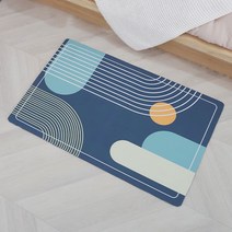 아이프리 빨아쓰는 화장실 규조토 발매트 3세대 욕실 주방매트 M 40*60cm/L 50*80cm (택1), 바다 (블루) L사이즈