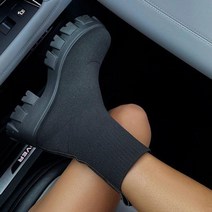 청키 가보시앵글부츠 걸그룹 앵글부추 반 부츠 발목 양말 스트레치 디자이너 플랫폼 스노우 겨울 따뜻한 패션 미드 힐 뜨개질 여성 신발