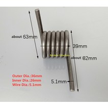 2개/대 5.1*36mm 전기 원형 톱 비틀림 스프링, 단일옵션