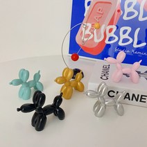 벌룬 도그 인테리어용 미니 컬러 강아지 풍선 장식 미니어쳐 인형 장식품 카페 소품, 블루