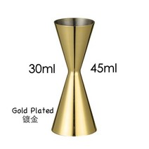칵테일 쉐이커 세트 조주기능사 바텐더 일본식 지거 더블 바 측정 도구 3060ml 3045ml, Gold 30 45ml