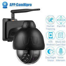 씨씨티비 블랙 메탈 5mp ptz 3x 디지털 줌 wifi 돔 자동 추적 ip 카메라, 5mp64GB 카드 포함, 영국 플러그, 3.6mm