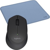 로지텍 무선마우스 M280, Black 마우스 1개 + Blue 마우스 패드 1개