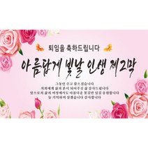 주영디자인 퇴임 축하현수막 -무료배송- 문구수정 가능 구김없는 포장&배송, 퇴임-1