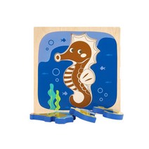 3살 4살 5살 유아 바다동물 해마 퍼즐 생일선물 집콕, 1개