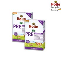 홀레 Holle 유기농 바이오 분유 PRE단계 독일내수용 독일직배송, 2개, 400g