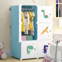 남녀 아기 서랍장 옷장 행거 유아 신생아 서랍장 정리, 블루 76x37x111 6도어 행거 1개