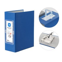 문화 대용량 손잡이형 파이프 바인더 세로형 폭9cm 홀간격7cm B891-7A 대용량 화일, 청색