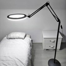 LED 스탠드 반영구 확대경 조명 미용 타투 네일 8배율 링라이트 속눈썹 조명, 1개, 블랙