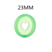20PCS23MM 버섯 구멍 바인딩 버클 여자에 적합 루스 리프 메모장 젤리 컬러 투명 플라스틱 사랑 바인딩 디, 03 green
