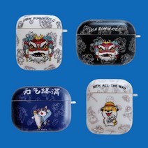 중국식 캐릭터 디자인 Apple airpods 케이스, AirPods Pro, 화이트 사자탈