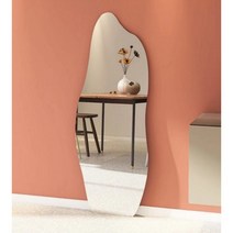 북유럽 노프레임 비정형 물결 웨이브 대형 벽걸이 전신거울