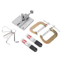 GHSHOP 가죽 스트랩 도구 블레이드가 있는 고급 조절 가능한 가죽 스트랩 커터 가죽공예 용품 및 스트랩 커터, 은, 금속