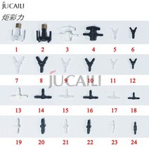 3d 프린터 수리 보드 호환 Jucaili 20 개/몫 에코 솔벤트/UV 잉크 호스 커넥터 엡손 xp600/DX5/DX7 프린트 헤드 튜브 파이프/댐퍼, [24] 21