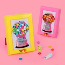 아트박스/디자인에버 액자타입 검롤머신 캔디머신, 핑크