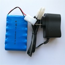 7.2V 대용량 배터리 팩 SM 플러그 Ni-MH RC카 배터리 충전지 장난감 자동차, 7.2V대전궁배터리1600mA+충전기