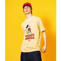 Lee x Disney 미키마우스 클래식 그래픽 링거티셔츠 옐로우