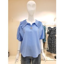 [백화점매장 정품출고] JJ지고트 슬릿넷 플리츠 칼라 블라우스 GL5A0BLJ4