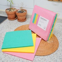 파르텐자 부직포행주 10+1장 40x40 소량구매 가정용 업소용 3색칼라 식당행주 천연펄프 비스코스, 삼색컬러행주 10+1장