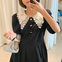 하나뿐인걸 두겹 레이스 빅카라 페이크카라 레이어드 레이스블라우스 넥케이프 프릴