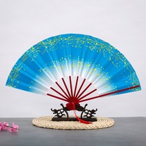 중국 전통 꽃 부채 댄스 팬 다채로운 29*51cm 성인 핸드 방수 이브테일 a 메인 Abanicos Para Boda De Mano, 한개옵션1, 15 A15