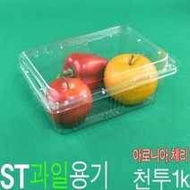 과일포장용기 블루베리 아로니아 오미자용기 1kg ST천투 200개, ST-천투(1K)