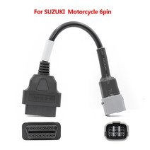 차량점검 OBD2 커넥터 바이크 오토바이 2 연장 케이블 K-TM 할리 혼다 야마하 델 피에 대한 스즈키 가와사, [08] For SUZUKI 6pin