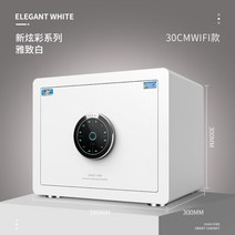 가정용 미니 금고 소형 돈통 사무실 개인 사무용 포스 금전함 업소용 회사, 30CM 화이트 - WiFi 원격 모니터링