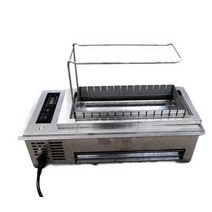 자동 회전 불판 꼬치 구이 직화 그릴 양 닭, 2000W + 9줄 (60x21x23CM)