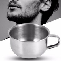 구렛나루 수염 스테인레스 스틸 shaving Bowl cup shaving razor contaioner barber brush 청소 비누 머그 shaving bowl with, 은