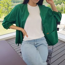 상상그이상 여성용 국내제작 마옆끈 자켓 시원한 린넨소재 루즈핏 언발기장 7부소매 자외선차단 가볍게 입기좋은 젊줌마룩 컬러가 예쁜 여름자켓