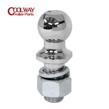 카고트레일러 캠핑 미니 카고트레일러 크롬 히치 마운트 토우 볼 50mm 생크 직경 용량 5000Lbs 커플 링 트, 한개옵션0