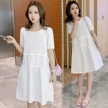 키작은 스커트 임부 여름옷 아니 보여 품다 원피스 타입 슬림핏 엄마 임신함 스타일리쉬 2318486002