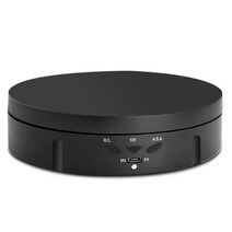 3 속도 지능형 전기 회전 디스플레이 스탠드 미러 턴테이블 쥬얼리 홀더 배터리 USB 전원 29EA, 0 Black