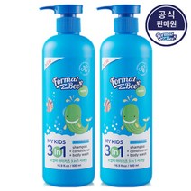 키즈 3in1 어린이샴푸 유아 바디워시 사과향 2개, 키즈 3in1 어린이샴푸 유아 바디