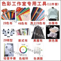 퍼스널 컬러 진단 키트 셀프 페이스 컬러테스트 미용 메이크업, 단일사이즈, 11종 세트