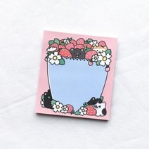 미야문구샵 미야오 딸기 떡메모지(반권), 단품