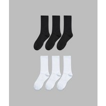 IL-O-GONG-CHIL [20ALL] [6PACK] 1507 엠보 트라우져 삭스 _ 스노우 화이트/블랙 [6PACK] 1507 EMBO TROUSER SOCKS _ SNOW W