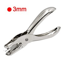 싱글 홀 펀처 3mm/6mm 기공 직경 펀치 플라이어 핸드 페이퍼 스크랩북, [01] 3mm