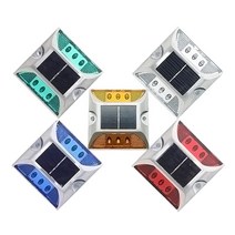 태양광 충전 LED 경고등 바닥 경광등 비상등 안전등 식별등 점멸등 도로 구분, CS038.선택 2 - LED 바닥경고등 옐로우, 1개