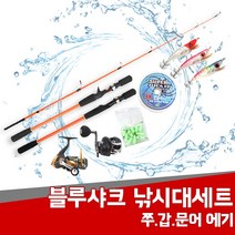 현진피싱 블루샤크 낚시대세트 문어 쭈꾸미 갑오징어 다운샷 선상 쭈꾸미세트 야광추 합사 스피닝릴 베이트릴, 15-C.스피닝대+합사+스피닝릴+에기3종+야광추 20호(3개입)