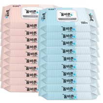모나리자 화장지 휴지 티슈 THE 올바른 캡형 물티슈 100매 X 20개