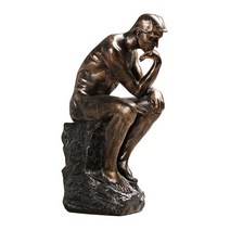 로댕 생각하는사람 피규어 미니어쳐 빈티지 장식, Gold