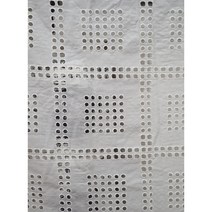 [1필/14.5y]대폭 60수 아사면 잔잔꽃 펀칭레이스원단 color 2종 [광목색 백아이보리색], 광목색