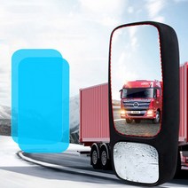 트럭 차량용 사이드미러 발수필름 방수코팅필름(2P), 2대형트럭350x160