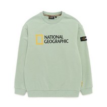 내셔널지오그래픽키즈 22FW내셔널지오그래픽 K223USW920 키즈 빅 로고 맨투맨 티셔츠 SMOKE GREEN