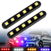 MOXI 오토바이 자동차 12v 5050 6구 싸이키 파박이 스트로브 LED, 파랑, 1개