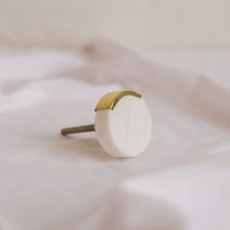 엔틱and데코 Stone Knob-01 White 대리석 가구손잡이 싱크대 서랍장 붙박이장 신발장 1홀