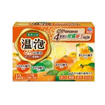 탄산 입욕제 4종x각3정 12정들이 감귤류 온포 일본