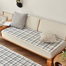 [르헤브] 프렌치체크 시어서커 쇼파패드 4인용